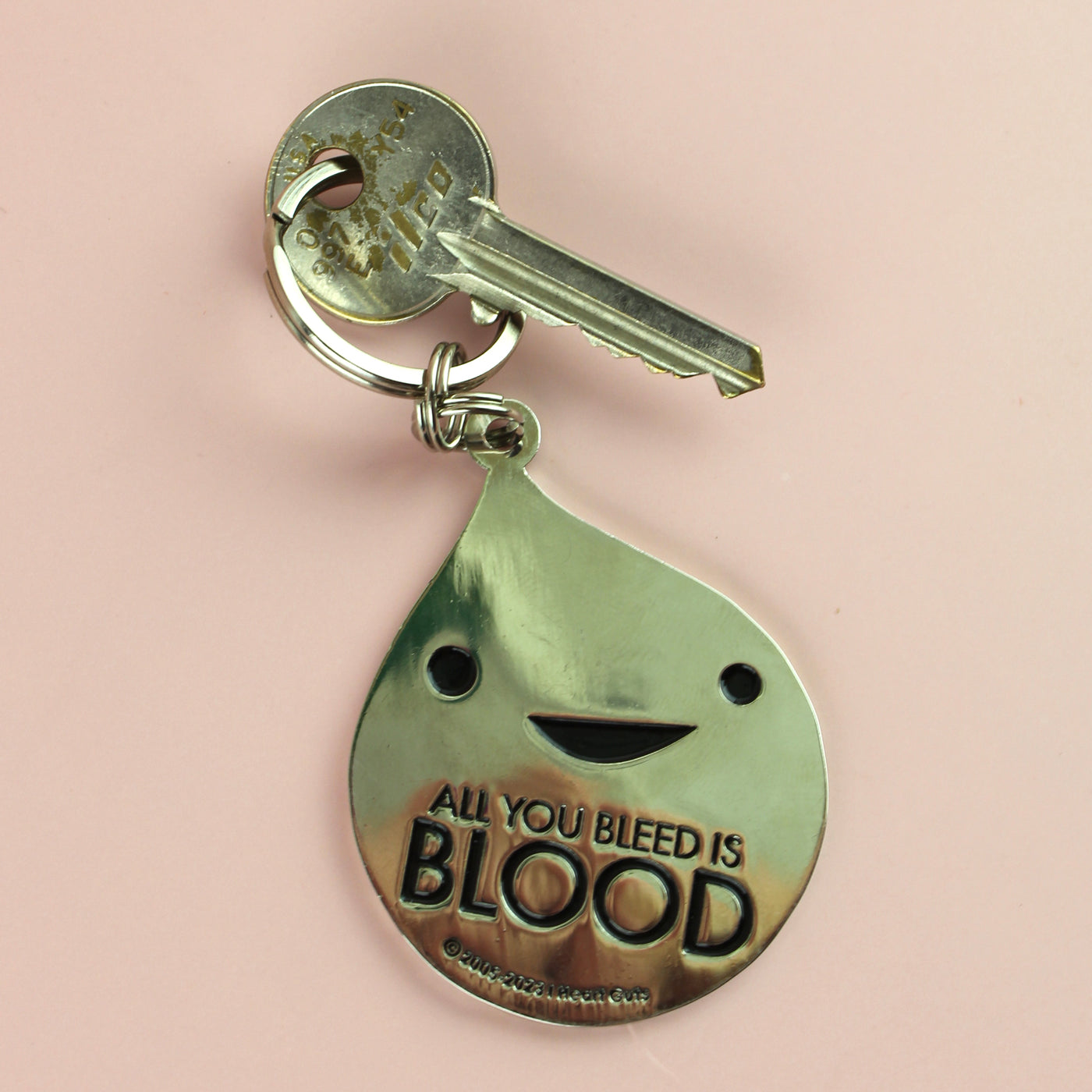 Blood Enamel Keychain - All You Bleed Is Blood - I Heart Guts