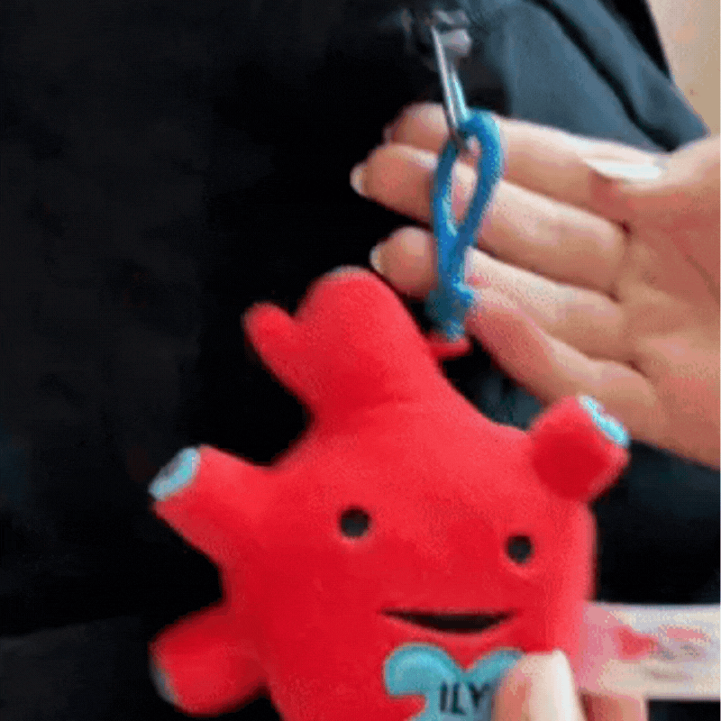 Heart Mini Plush Bag Charm | Love You More Heart Plushie Keychain