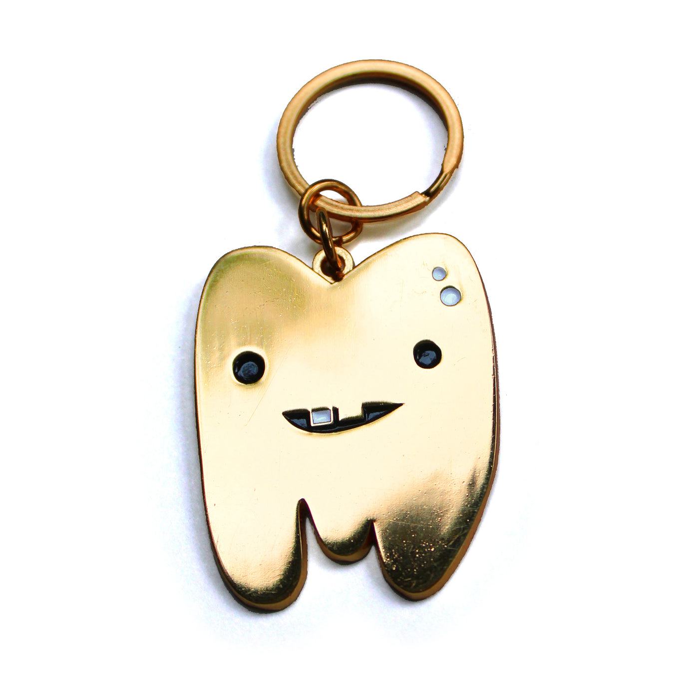 Gold Tooth Keychain | Gold Teeth Keychain - Gold Tooth Grillz Cap Keychain