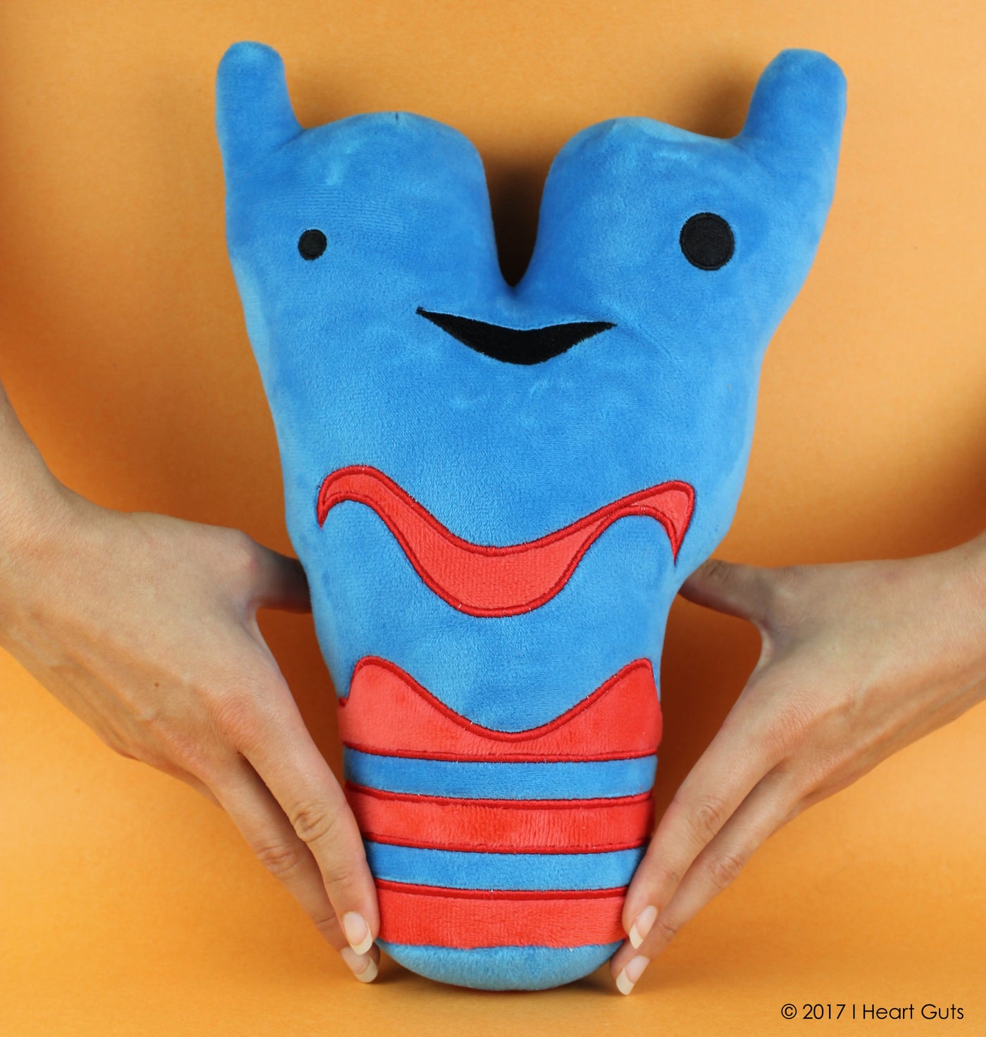 Trachea + Larynx Plush - Sounds Good! - Plush Organ Stuffed Toy Pillow - I Heart Guts