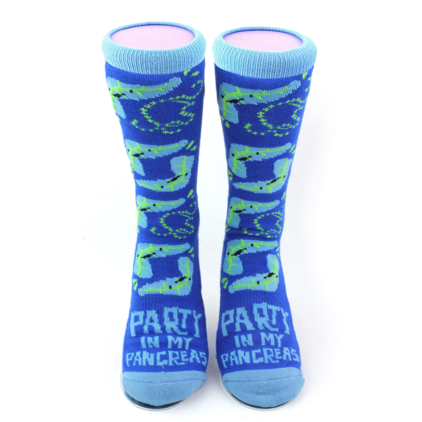 Pancreas Socks - Party in My Pancreas Fun T1D Diabetic Socks - I Heart Guts