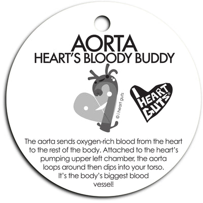 Aorta Lapel Pin - Heart's Bloody Buddy - I Heart Guts