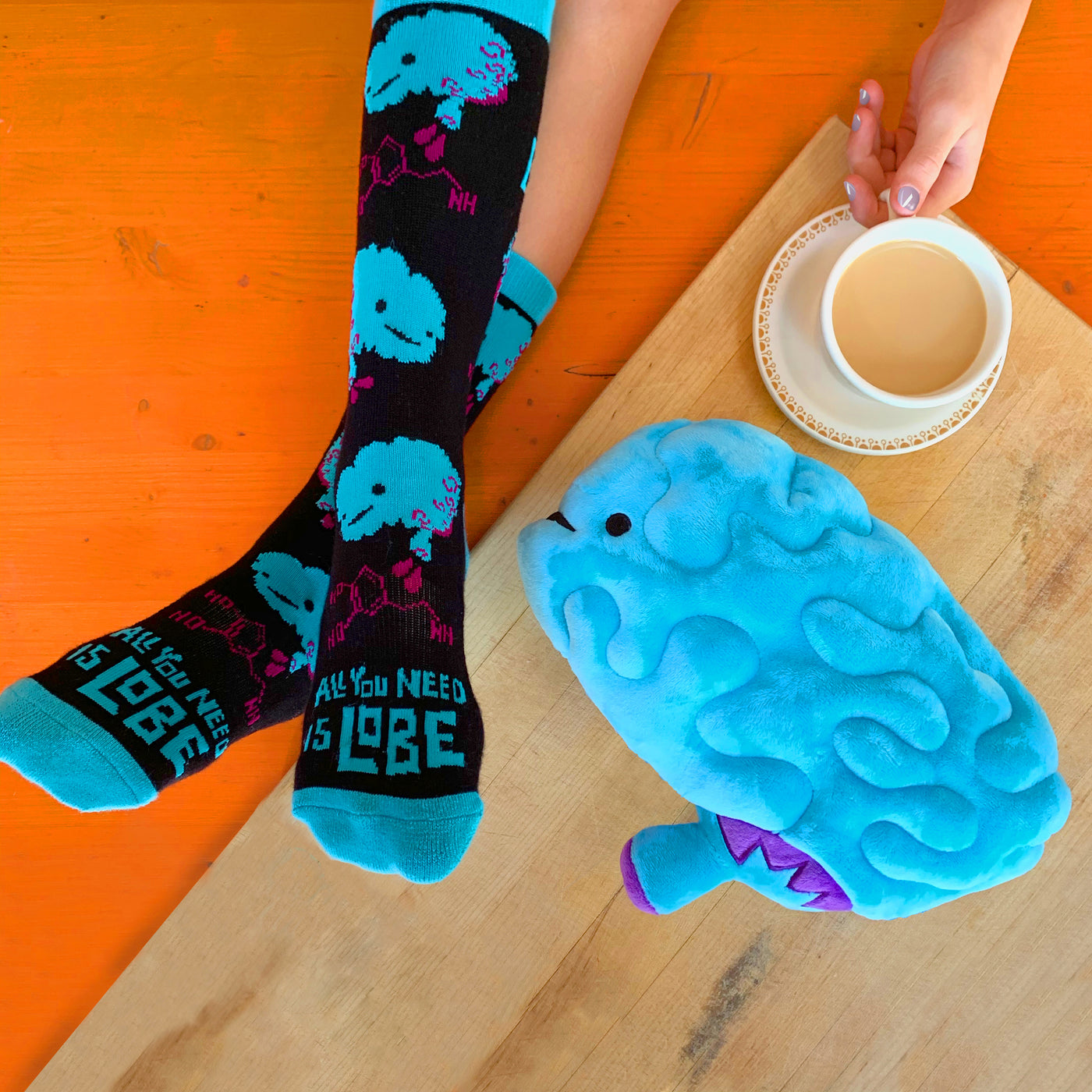 Brain Socks | Cute Brain Sock - Funny Neuro Sock - Mental Health Psych Socks