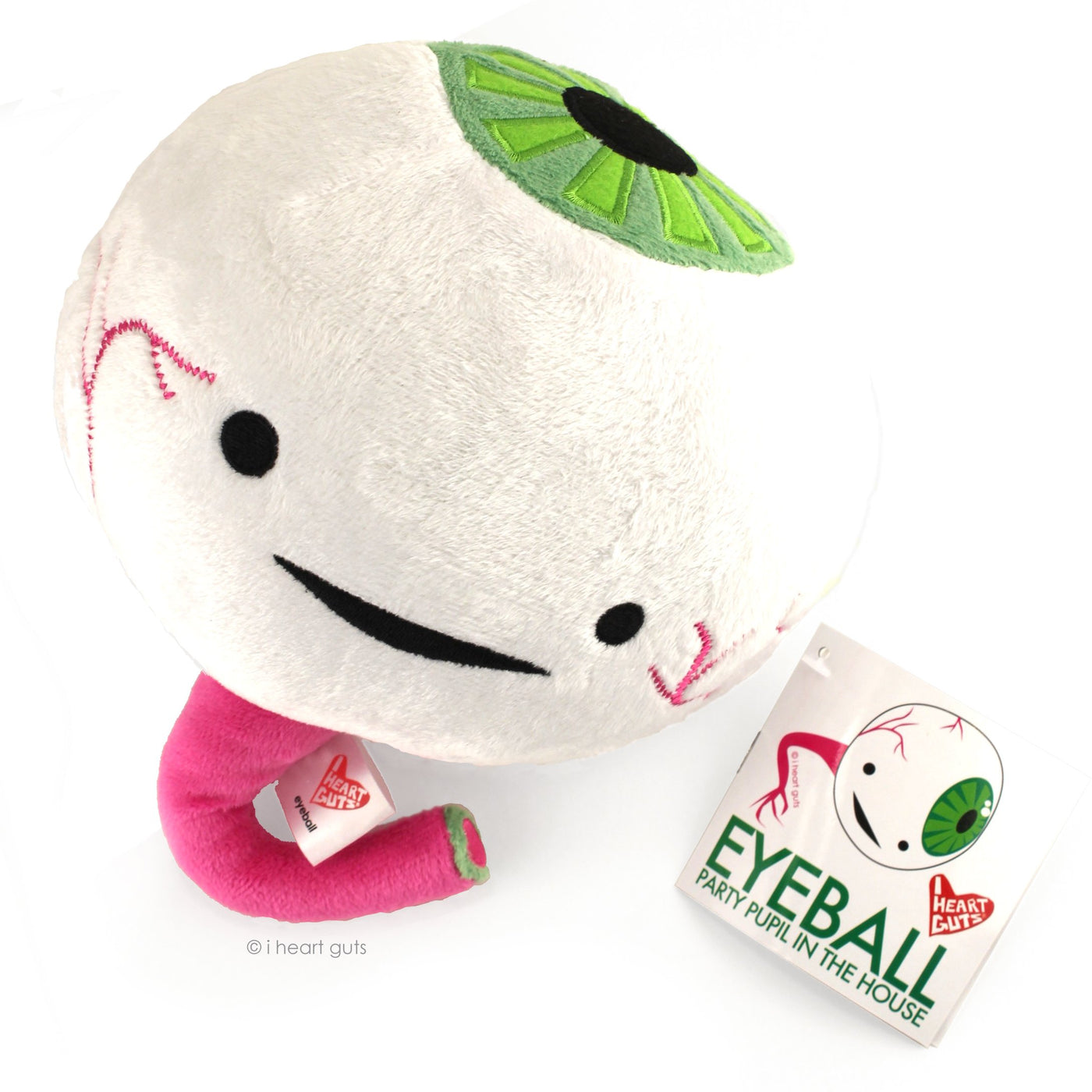 Eyeball Plush Green Iris - Party Pupil in the House! - Plush Organ Stuffed Toy Pillow - I Heart Guts