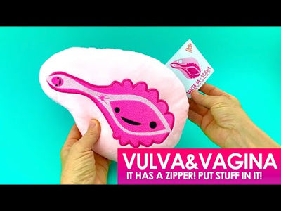 Vagina+Vulva Plush Zip Pouch - Hooray For The Va-Jay-Jay Plushie