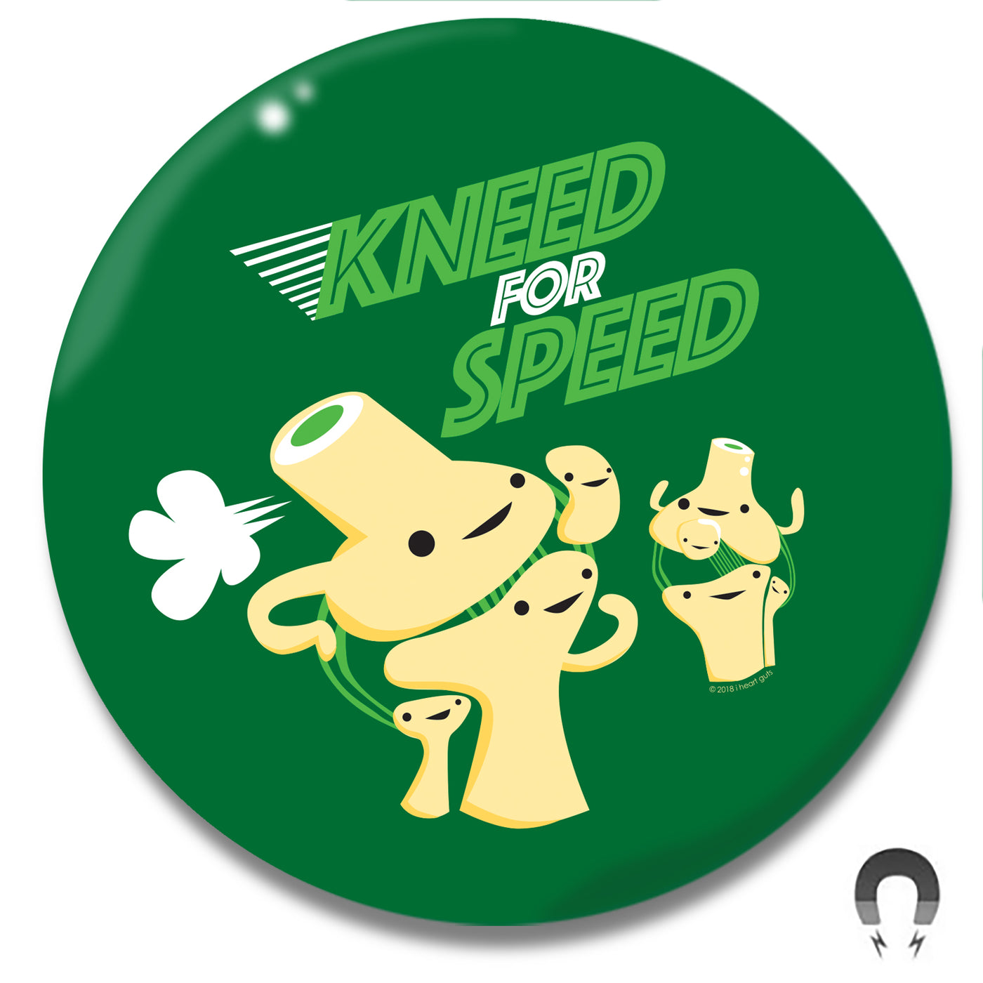 Kneed For Speed - Knee Joint Magnet - I Heart Guts