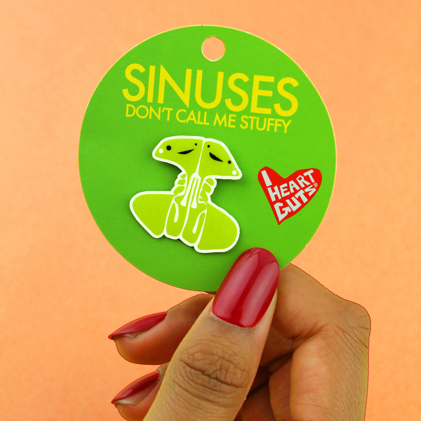 Sinus Lapel Pin - Don't Call Me Stuffy - I Heart Guts