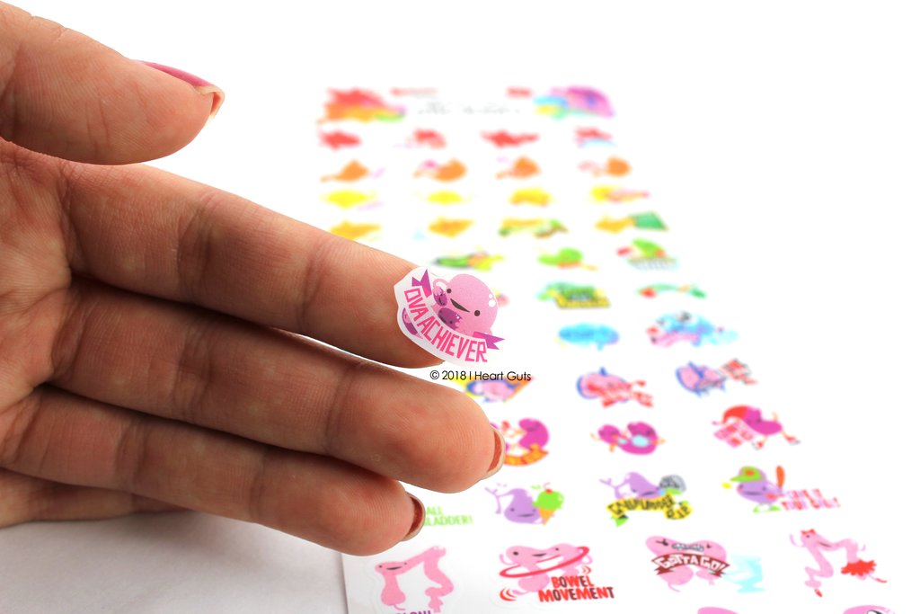 Happy Organs Sticker Sheet | I Heart Guts Plush Organs