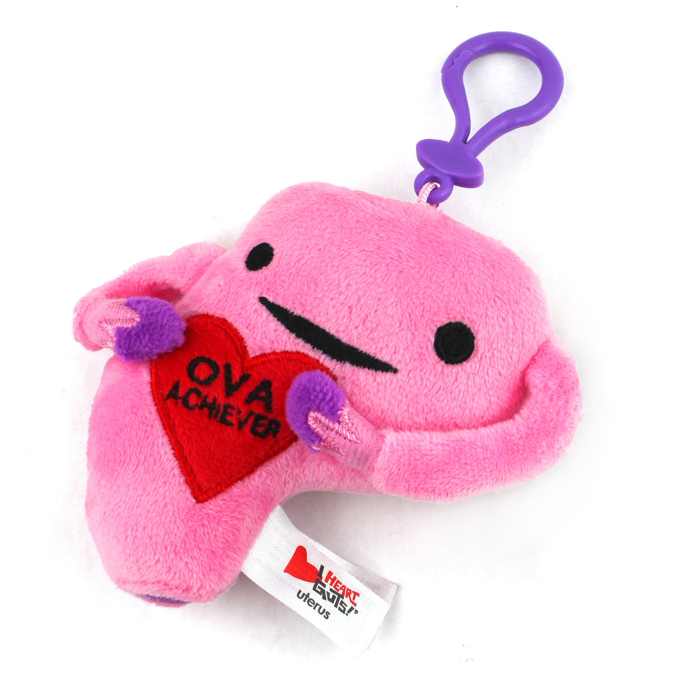 Uterus Mini Plush Bag Charm - Ova Achiever Mini Plushie Keychain