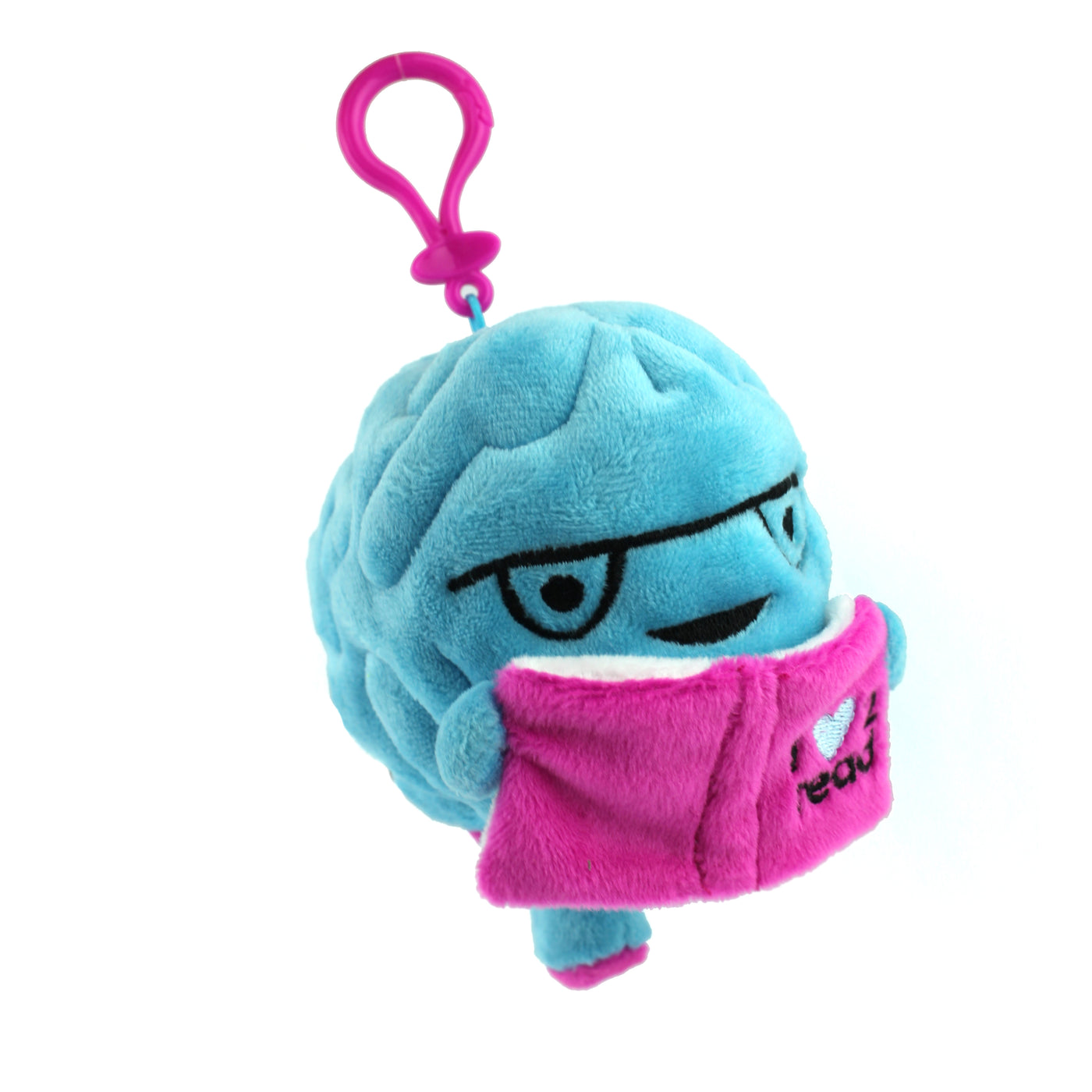 Brain Mini Bag Charm - Cute Brain 5" Plushie Keychain for Studying, Mental Health, Neuroscience