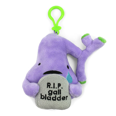 Gallbladder Mini Plushie Bag Charm - 5" Cute Gallbladder Surgery Gift, Gallbladder RIP Plush Keychain