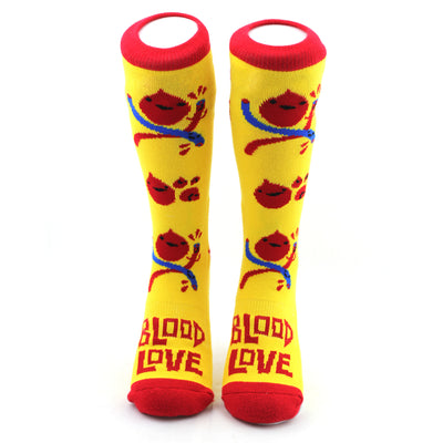 Blood Socks | Blood Love, Blood Besties Donor Bank Donation Cute Sock - I Heart Guts