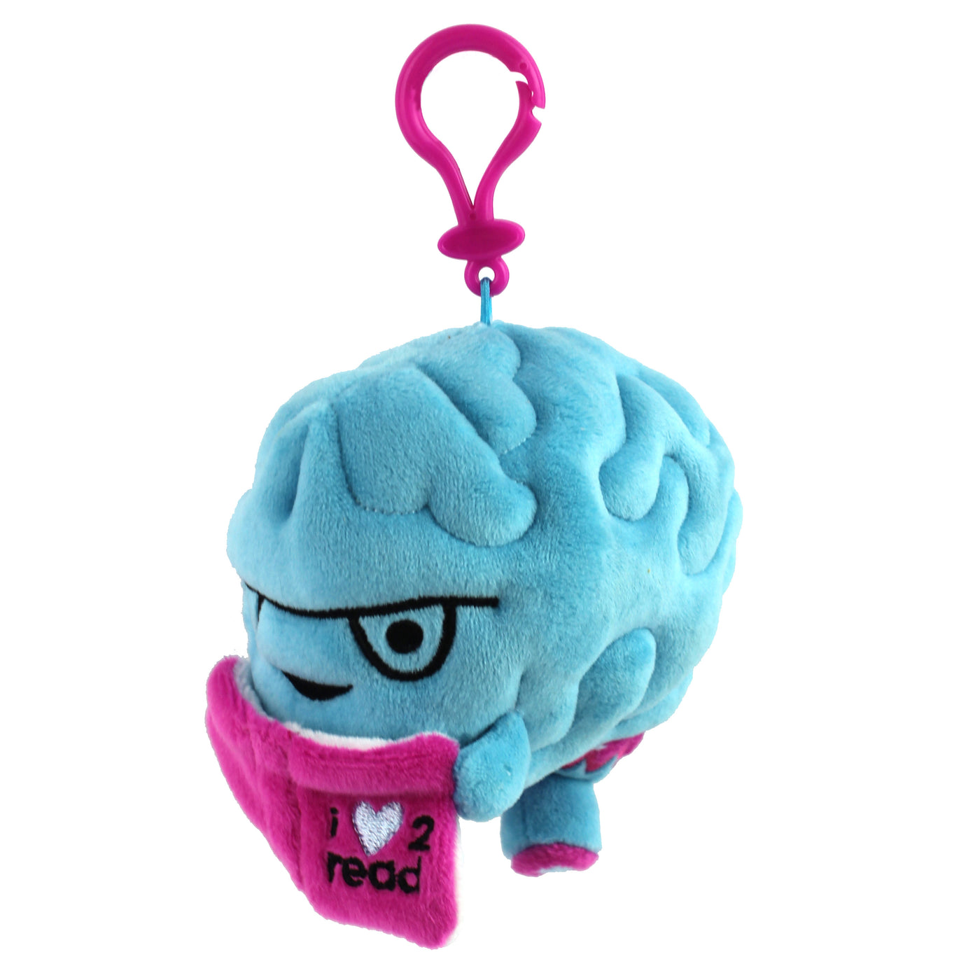 Brain Mini Bag Charm - Cute Brain 5" Plushie Keychain for Studying, Mental Health, Neuroscience