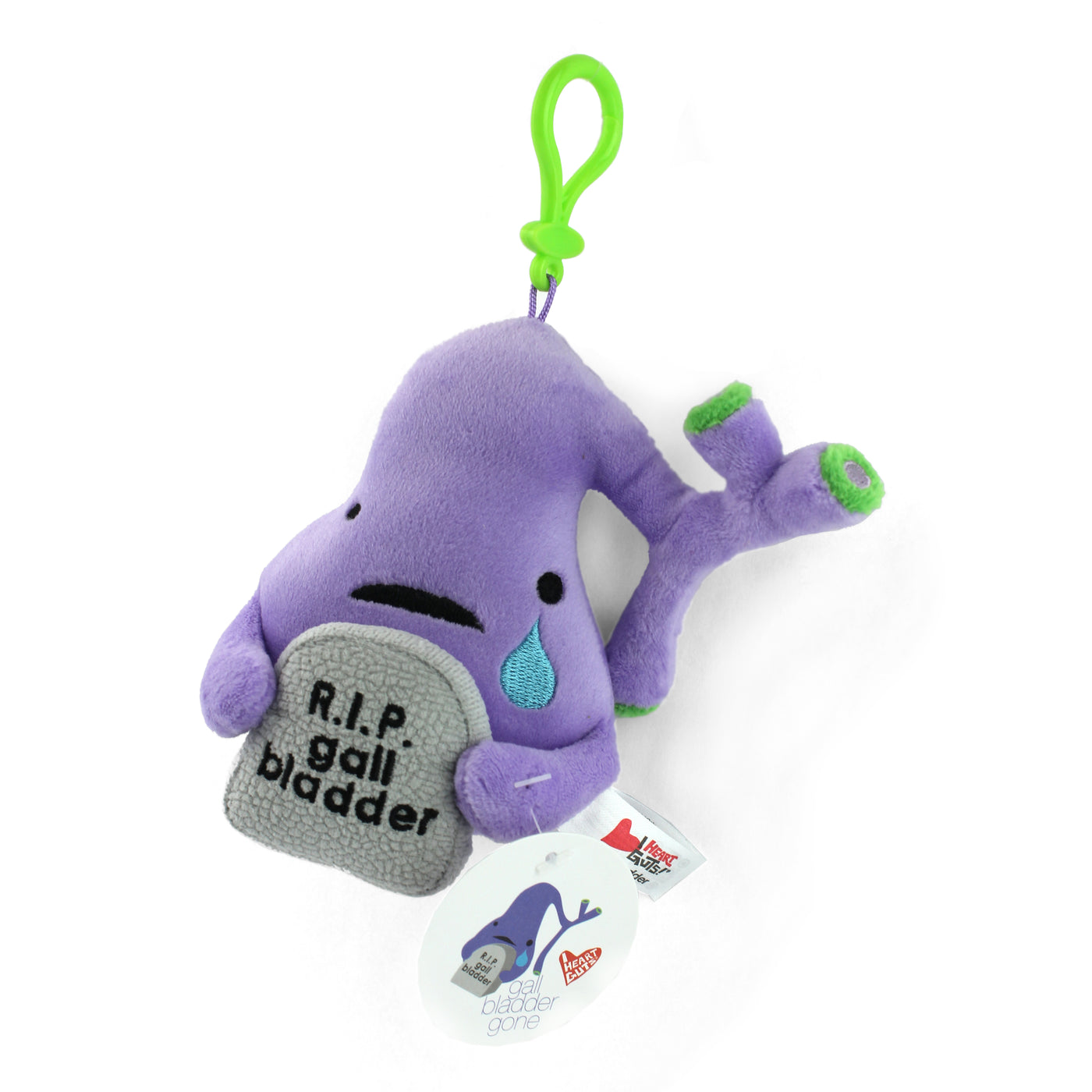 Gallbladder Mini Plushie Bag Charm - 5" Cute Gallbladder Surgery Gift, Gallbladder RIP Plush Keychain