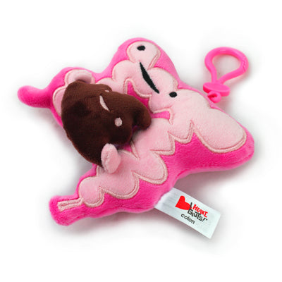 Colon Mini Plushie Bag Charm - 5" Intestine Plush Keychain