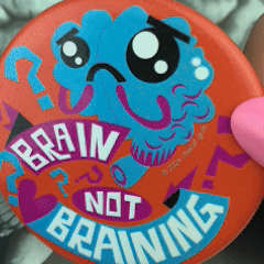 Brain Not Braining Magnet | Cute Brain Science Study Gift