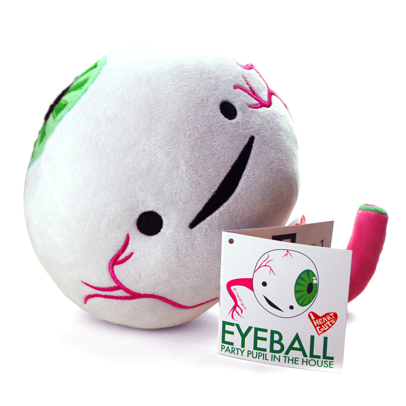 Green Eyeball Plushie - Party Pupil in the House! - Plush Organ Stuffed Toy Pillow