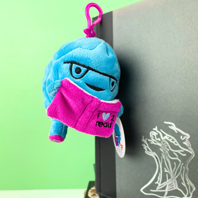 Brain Mini Bag Charm - Cute Brain 5" Plushie Keychain for Studying, Mental Health, Neuroscience