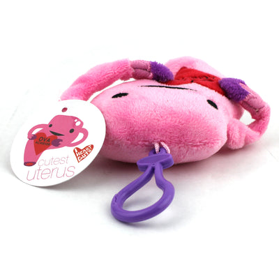 Uterus Mini Plush Bag Charm - Ova Achiever Mini Plushie Keychain