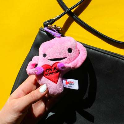 Uterus Mini Plush Bag Charm - Ova Achiever Mini Plushie Keychain