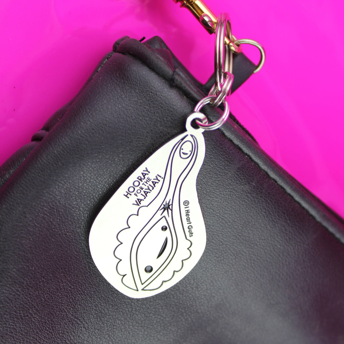 Vagina+Vulva Sparkly Keychain - Glitter Vulva Vagina Keychain - Hooray for the Va-Jay-Jay!