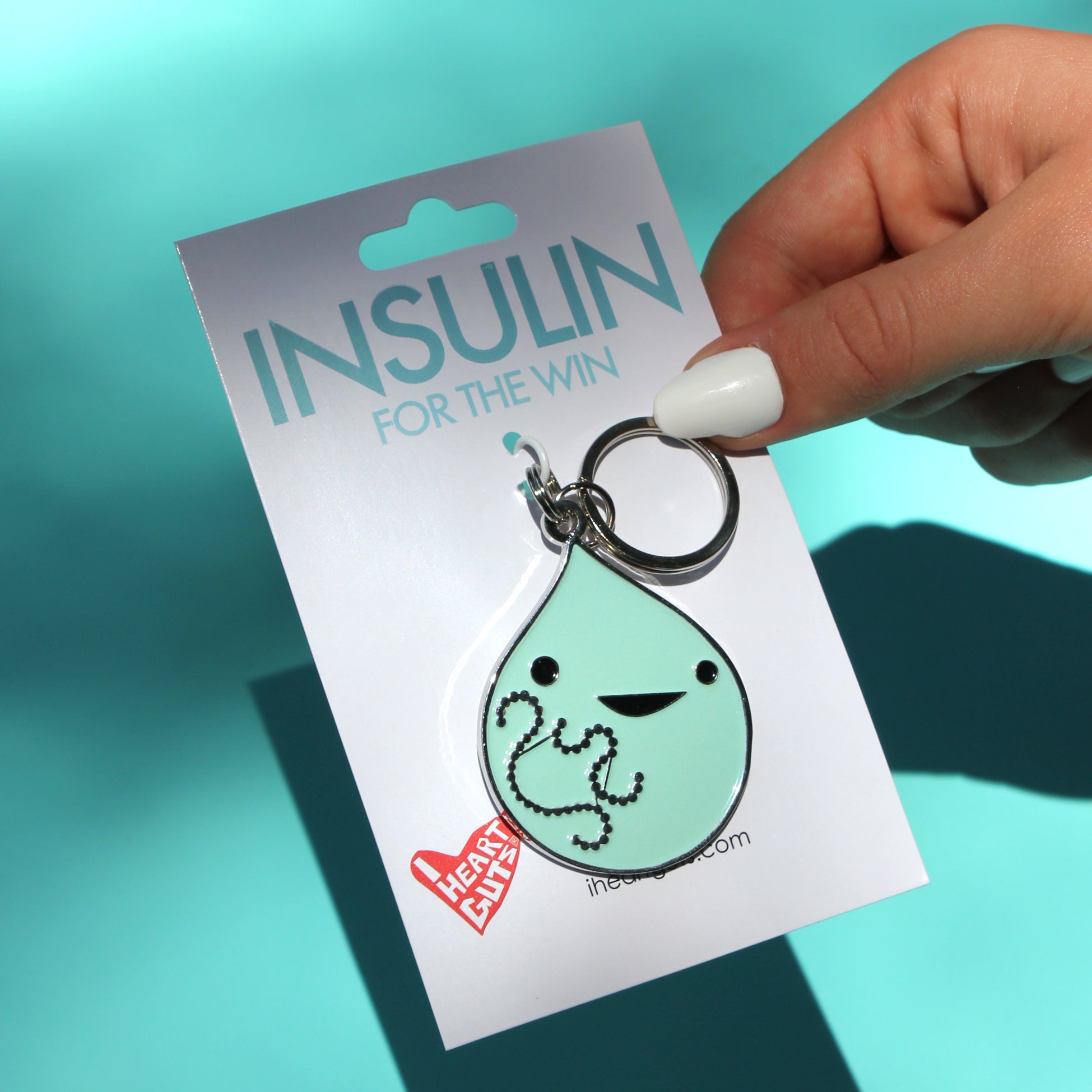 Diabetic Character Keychain - T1D For The Win | I Heart Guts Plush Organs