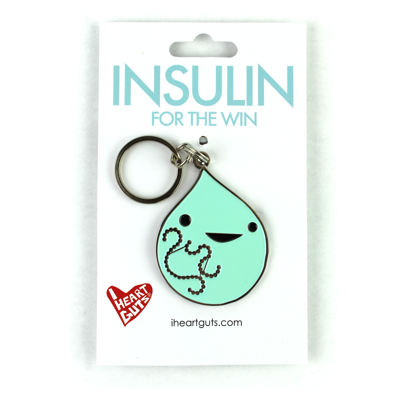 Diabetic Character Keychain - T1D For The Win - I Heart Guts