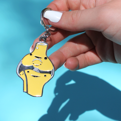 Knee Enamel Keychain - Kneed for Speed - Knee Replacement Surgery Gift