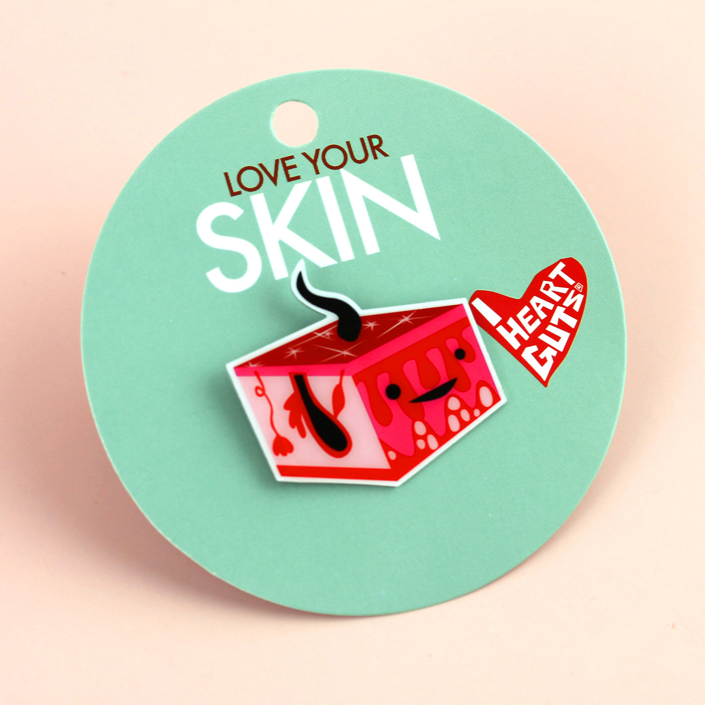 Skin Lapel Pin with More Melanin - Love Your Skin - I Heart Guts