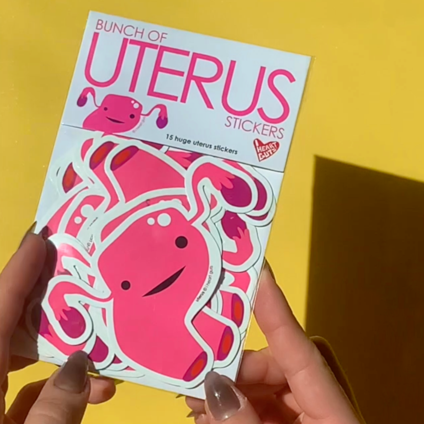 Bunch of Uterus Stickers - 15 Uterus Stickers - I Heart Guts