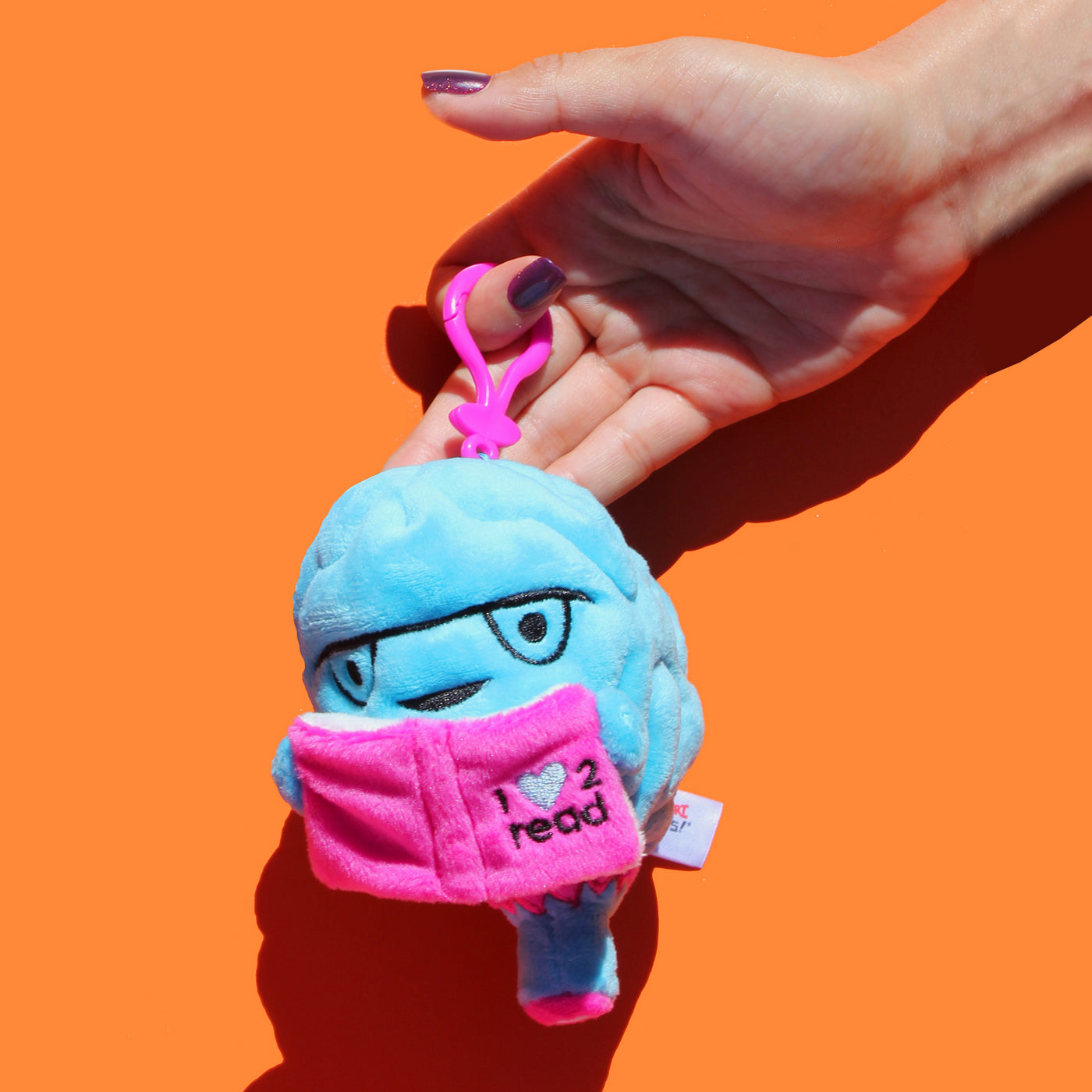 Brain Mini Bag Charm - Cute Brain 5" Plushie Keychain for Studying, Mental Health, Neuroscience