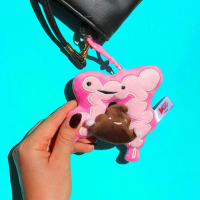 Colon Mini Plushie Bag Charm - 5" Intestine Plush Keychain