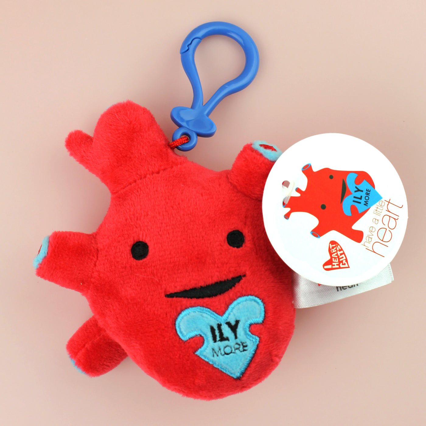 Heart Mini Plushie Bag Charm - Love You More 4" Plush Keychain