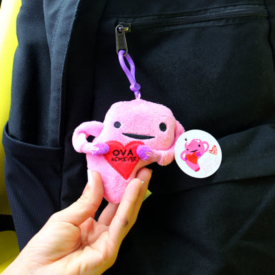 Uterus Mini Plush Bag Charm - Ova Achiever Mini Plushie Keychain