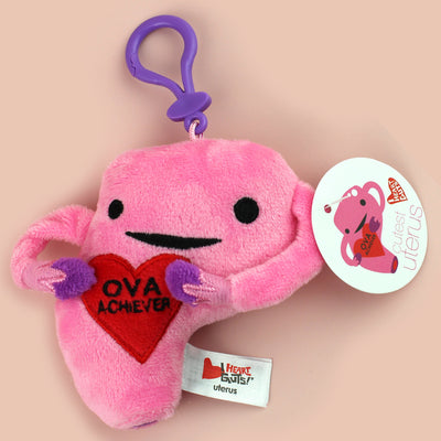 Uterus Mini Plush Bag Charm - Ova Achiever Mini Plushie Keychain