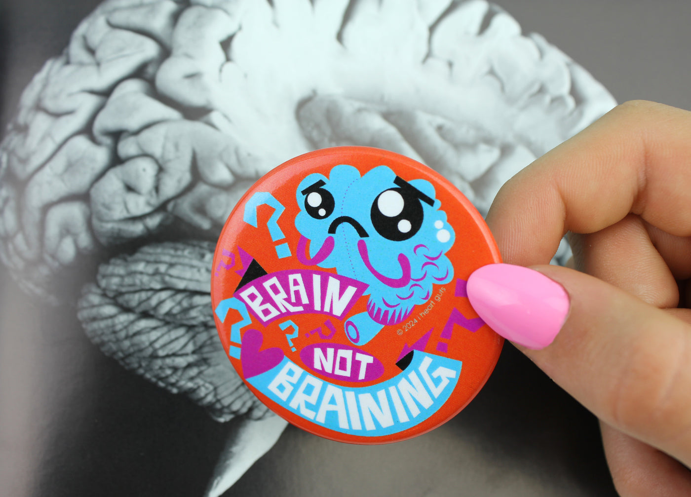 Brain Not Braining Magnet | Cute Brain Science Study Gift