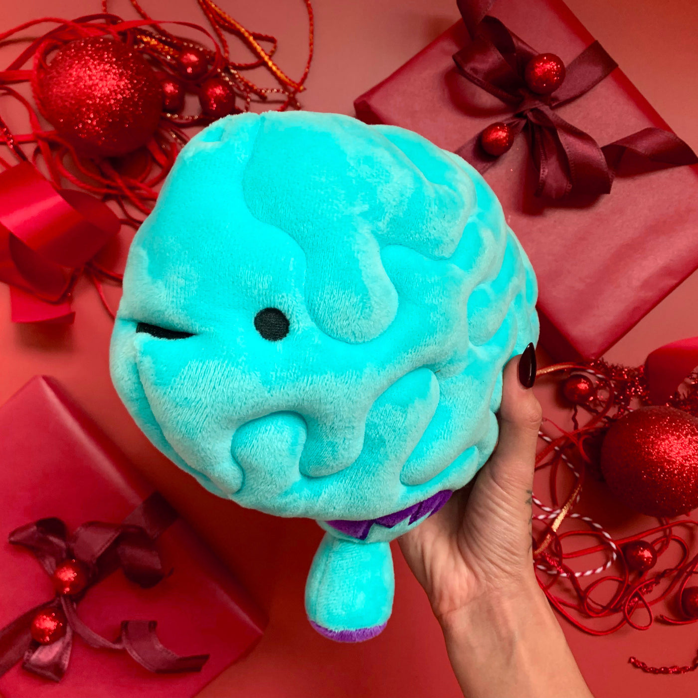 Brain Plushie - All You Need Is Lobe - Plush Organ Stuffed Toy Pillow