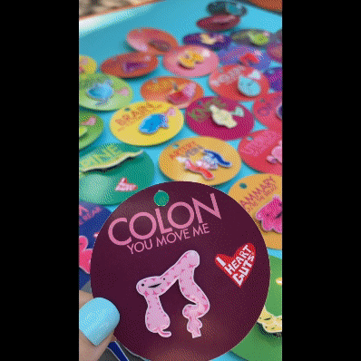 Colon Lapel Pin - Cute Funny Colon Awareness Pin - Colon Pooping Probs Pin