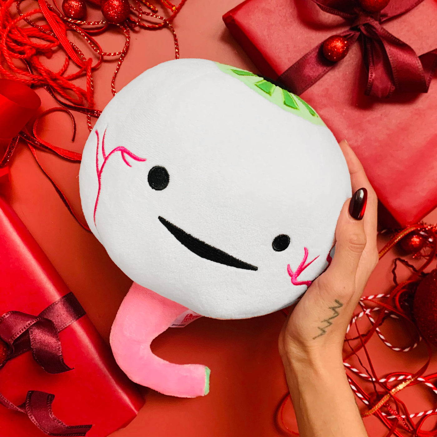 Green Eyeball Plushie - Party Pupil in the House! - Plush Organ Stuffed Toy Pillow