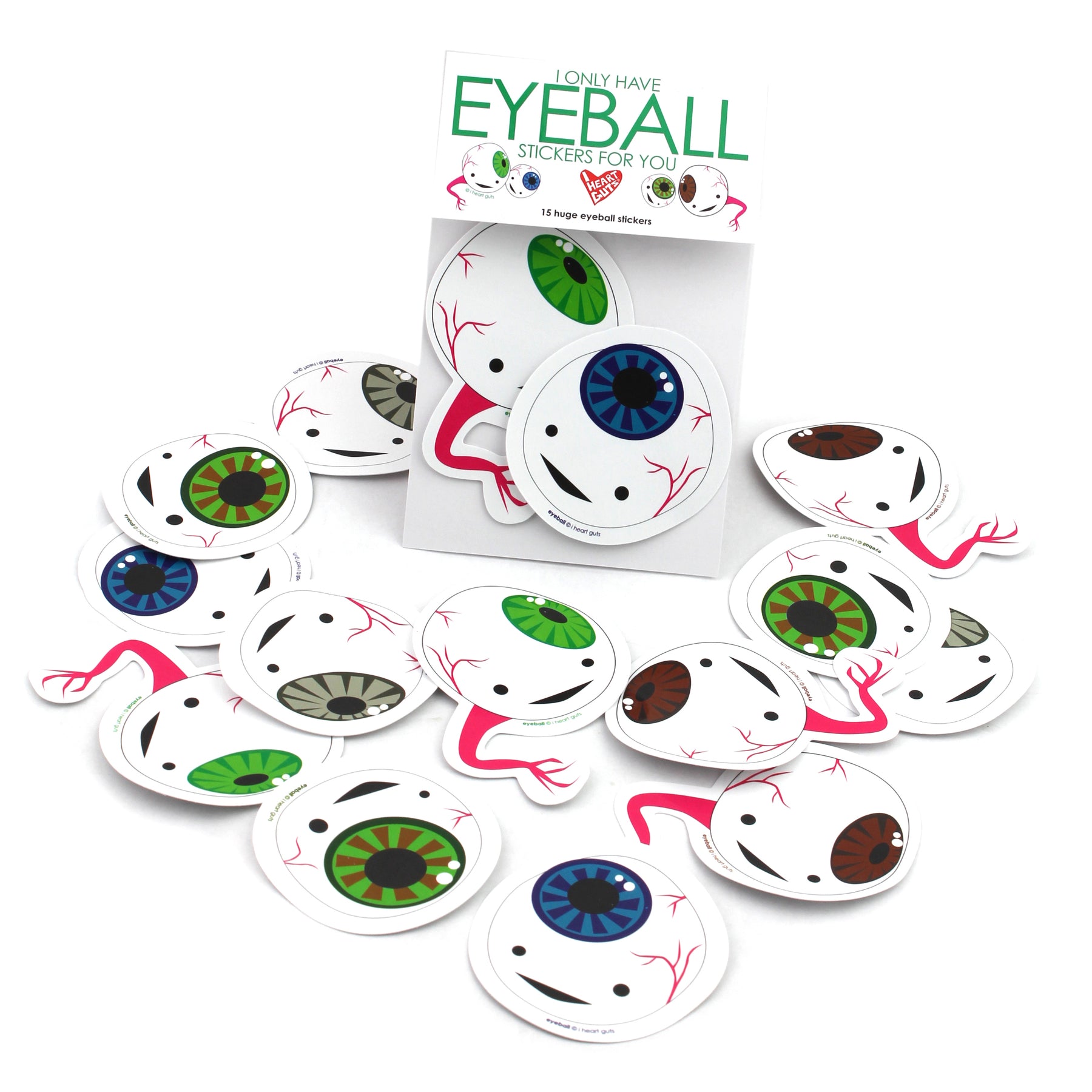 Roylco Large Eyeball Stickers Assorted Colors 150 Stickers Per