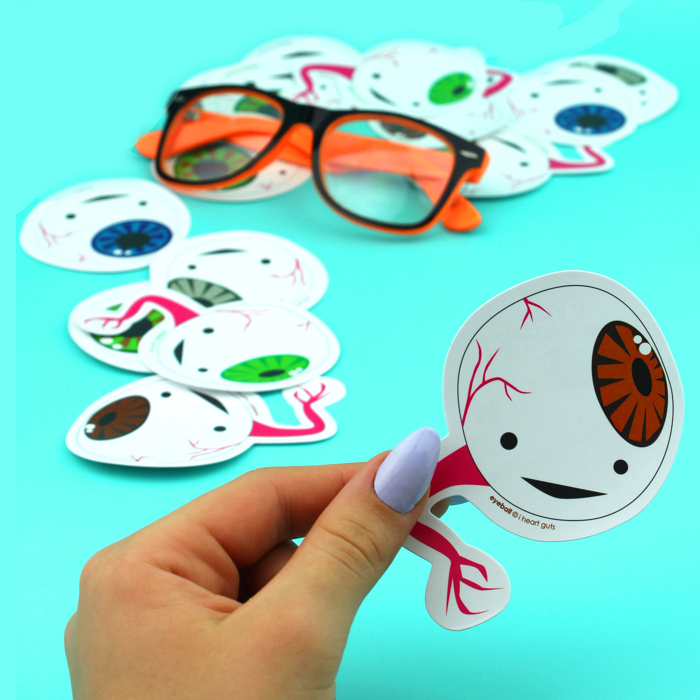 I Only Have Eyeball Stickers For You - 15 Multicolor Eyeball