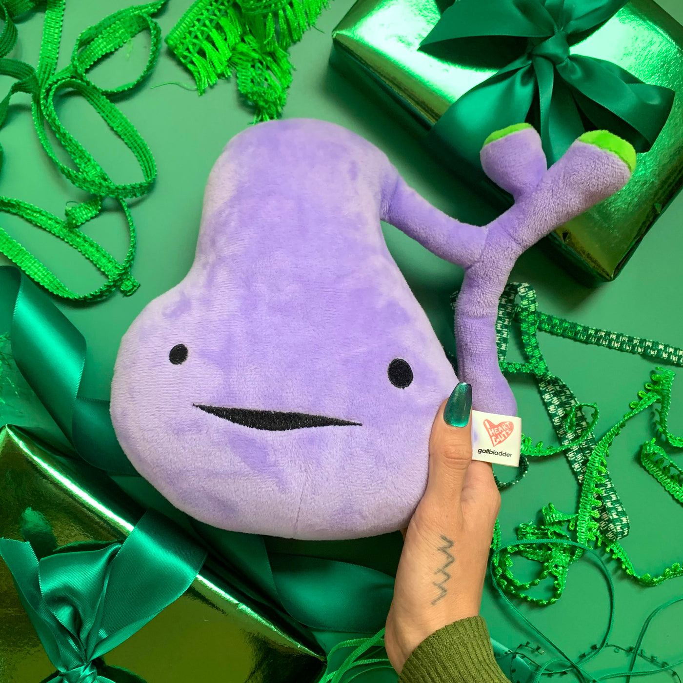 Gallbladder Plushie - You've Got Gall! - Plush Organ Stuffed Toy Pillow