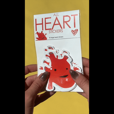 All Heart Stickers - 15 Heart Stickers - I Heart Guts