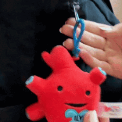 Heart Mini Plushie Bag Charm - Love You More 4" Plush Keychain