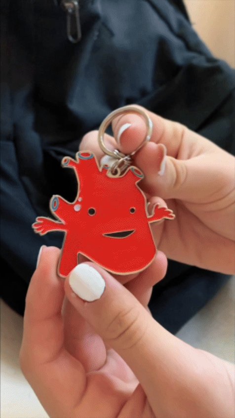 Portachiavi Cuore Giallo I HEART GUTS – Originale E Divertente Per Donna