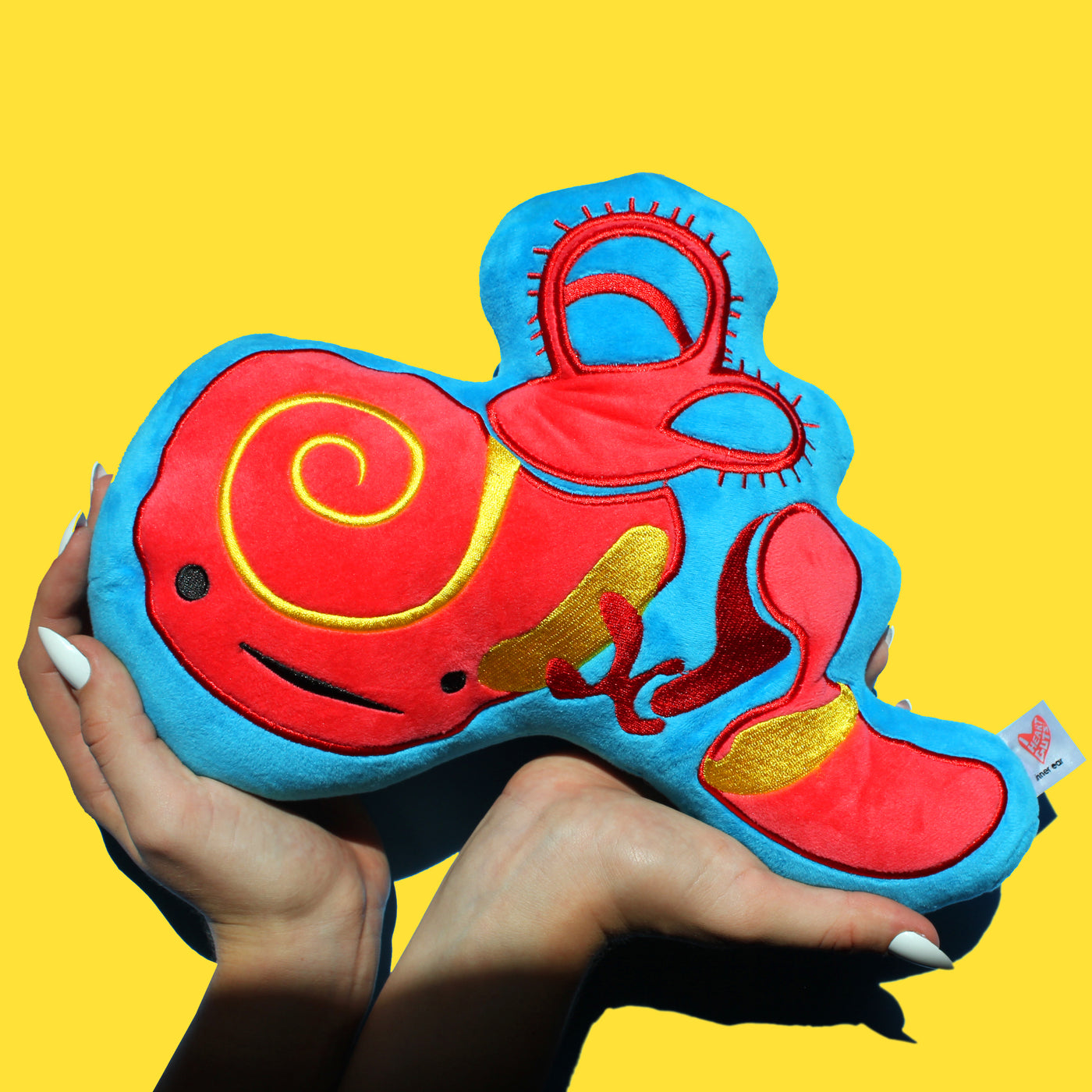 Inner Ear Plush - Now Hear This - Plush Organ Stuffed Toy Pillow - I Heart Guts