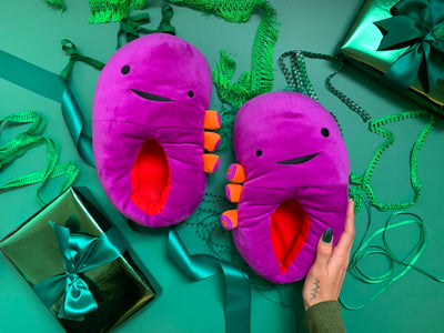 Kidney Plush Slippers - Women's Shoe Size 5-9 / Kids Youth Shoe Size 3-6