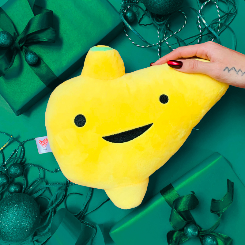 Liver Plushie - I'm a Liver Not a Fighter - Plush Organ Stuffed Toy Pillow