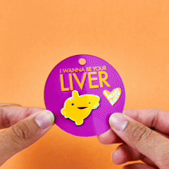 Liver Lapel Pin - I Wanna Be Your Liver