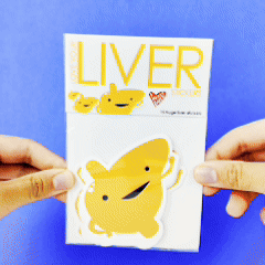 Love Your Liver Stickers - 15 Liver Stickers